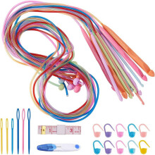 Afghanisches tunesisches Häkelnadelset 3,5 mm–12,0 mm, 30 Stück