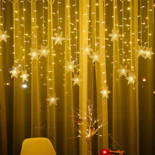 Guirlande lumineuse flocons de neige blanc chaud 96 LED 4 m