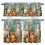 Easter Bunny Eggs Kitchen Curtains Set Spring Flower Blue 1