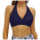 Dames halterbikinitop met push-up vulling en plooien. 1