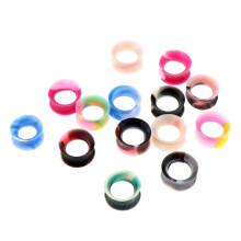 Silicone Gel Ear Tunnel Expander 14mm 7 Pairs Mixed Color