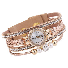 Vintage dameshorloge van bohemian leer met wikkelsluiting