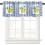 Yellow Lemon Window Valance Blue Tiles Fruit Design Vintage 1