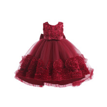Sleeveless tulle princess Christmas dress for toddler girls