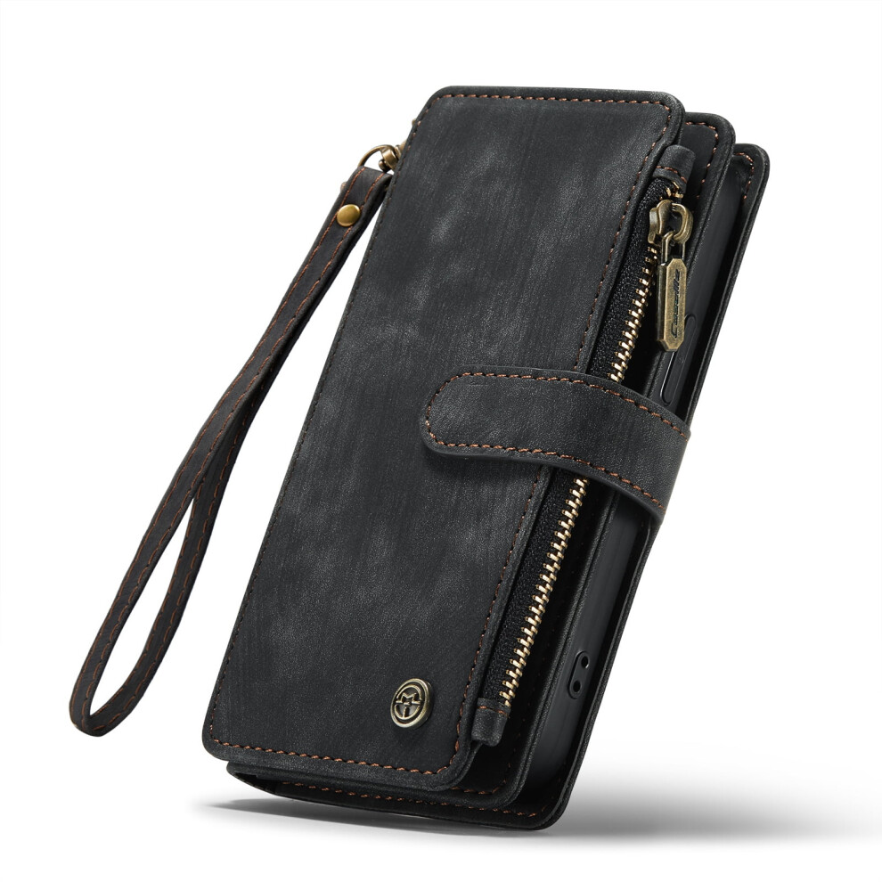 Iphone 15 Wallet Case Pu Leather Flip With Zipper Pocket 968604569500