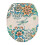 Boho-Toilettendeckelbezug mit Blumen- und Libellenmotiv, elastisch, waschbar 1