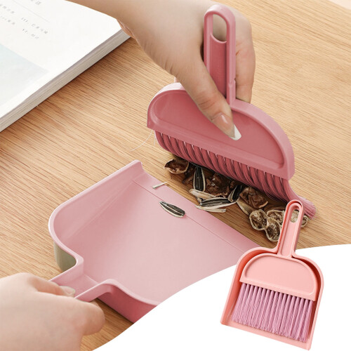 Mini Dustpan and Brush Set for Desk Kitchen Cleaning