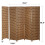 Wooden 4-Panel Foldable Room Divider for Home Office 7