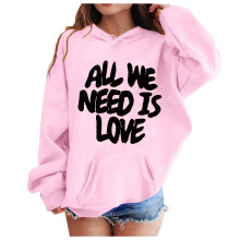 Mikina pre dospievajúce dievčatá s potlačou All We Need Is Love