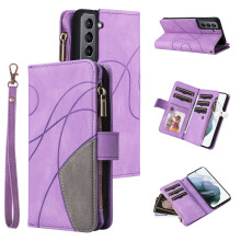 Purple PU Leather Folio Case for Samsung Galaxy S21 5G with