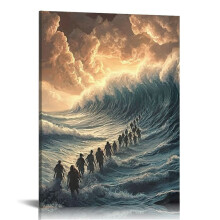 Tableau mural chrétien sur toile, Histoires bibliques, 30 x 40 cm