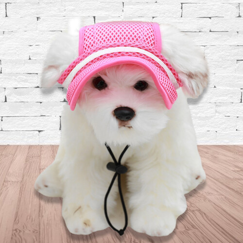 Pet Sun Hat Polyester Mesh Wide Brim Soft Outdoor Cap 2
