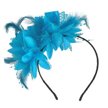 Halloween Feathered Headband Floral Hair Accessory