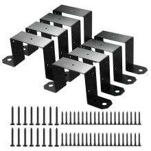 Heavy-Duty 4x4 Black Post Brackets 4-Pack