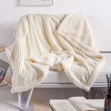Sherpa Fleece Blanket Grey White 60x80 inch