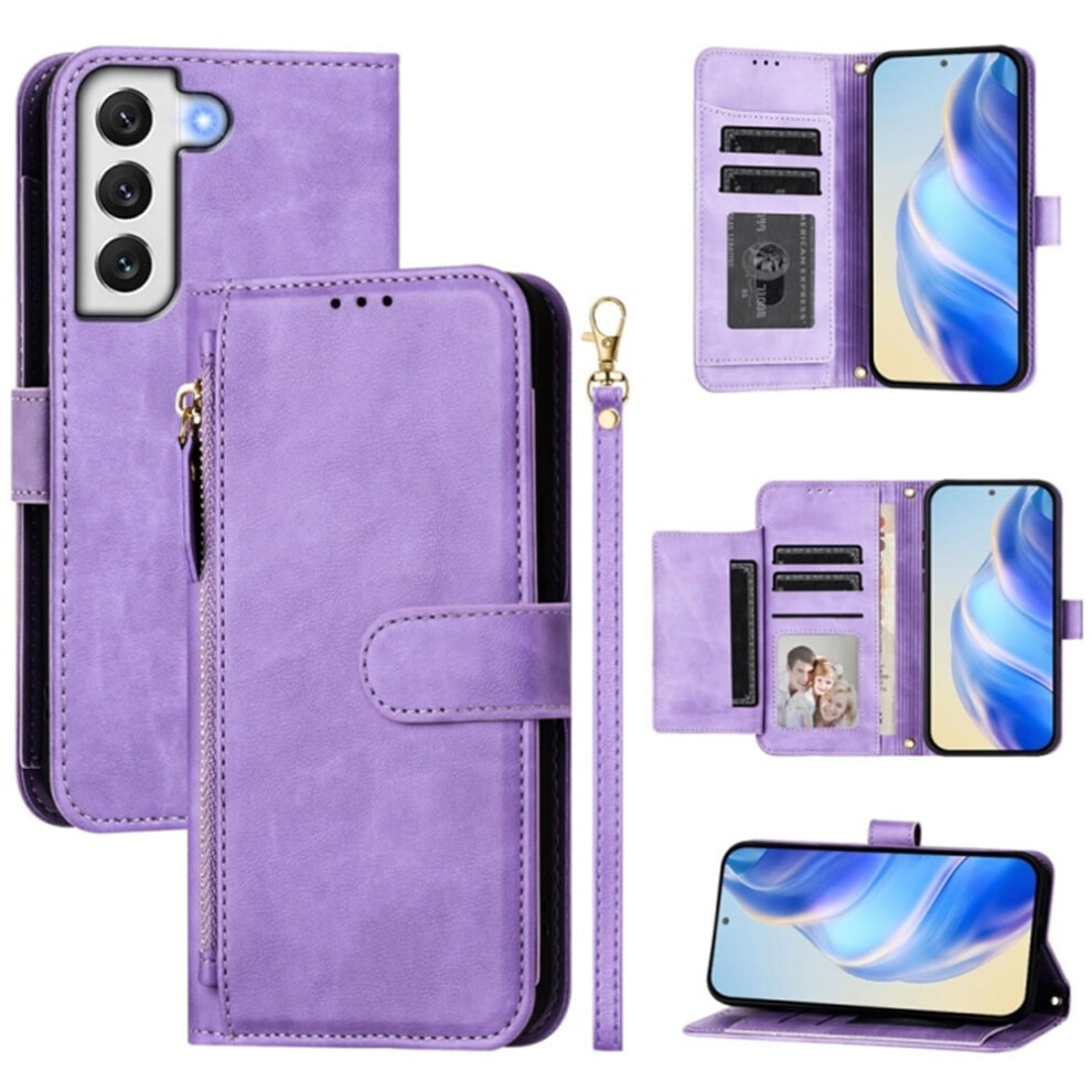 Leather Wallet Case For Samsung Galaxy S22+ 5G Red 974856078295