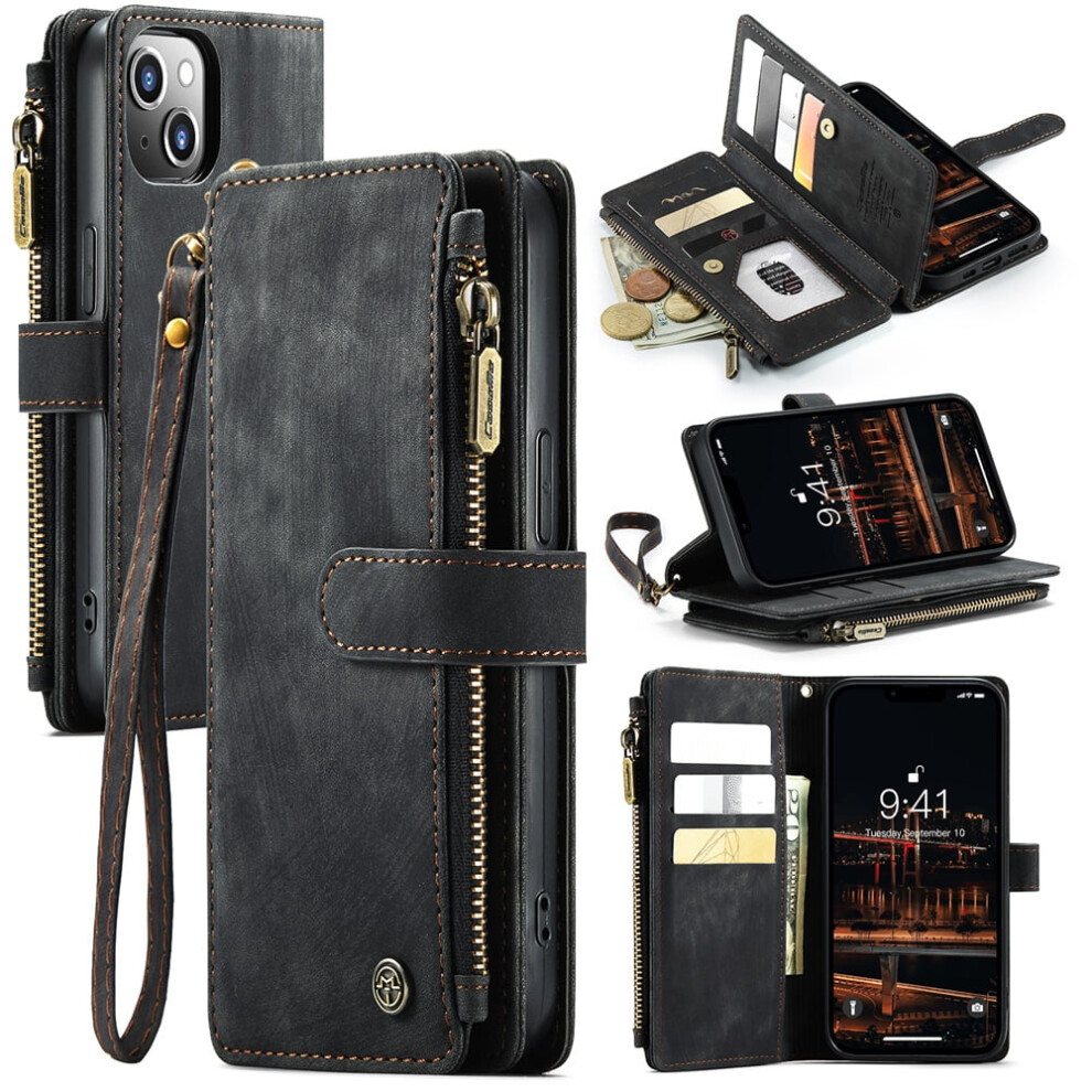 Caseme Iphone 14 Pro Max Wallet Case Pu Leather Black 974856069323