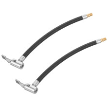 Black Air Pump Extension Cable Rubber Hose 2 pcs