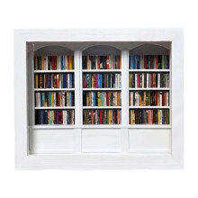 Anxiety Relief Wooden Bookshelf Miniature Library 200pcs