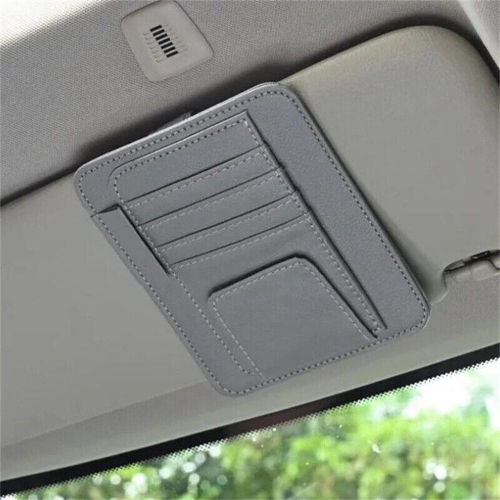 Car Sun Visor Organizer Pu Sunglasses Holder With Card 974856071418
