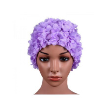 Women's vintage floral swim cap