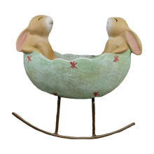 Easter Bunny Cradle Ornament for Kids Nursery Decor
