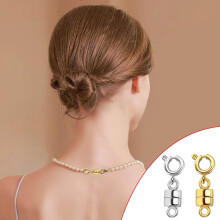 Magnetic Necklace Clasp Lobster Style 18K Gold Silver 1