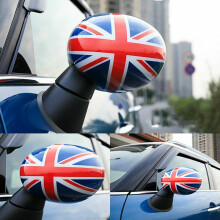 Car Door Side Red/ UK Flag Mirror Covers for Cooper R55 R56 R57 R58 R60 R61 Power Fold Mirror