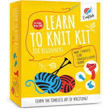Knitting Kit for Beginners with Yarn Needles and