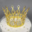 Women's Elegant Golden Tiara Crown 1 Set 4