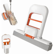 Mini Foldable Desktop Mop, Hands-Free Lazy Portable Self-Squeeze Short Mop, for Bathroom, Kitchen, Desktop, Glass, Living Room, Car