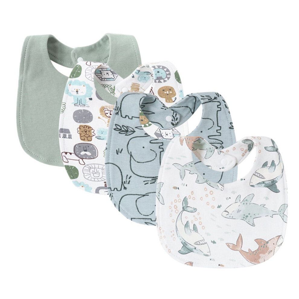 Baby drooling bib breathable burp cloth 4 pcs