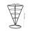 Snack Stand Basket Stainless Steel Black 2 pcs 7
