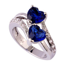 Bagues cadeaux de Noël pour femmes, cadeaux de Saint-Valentin, bijoux pour femmes passionnées de mode, bague en forme de cœur avec pierre