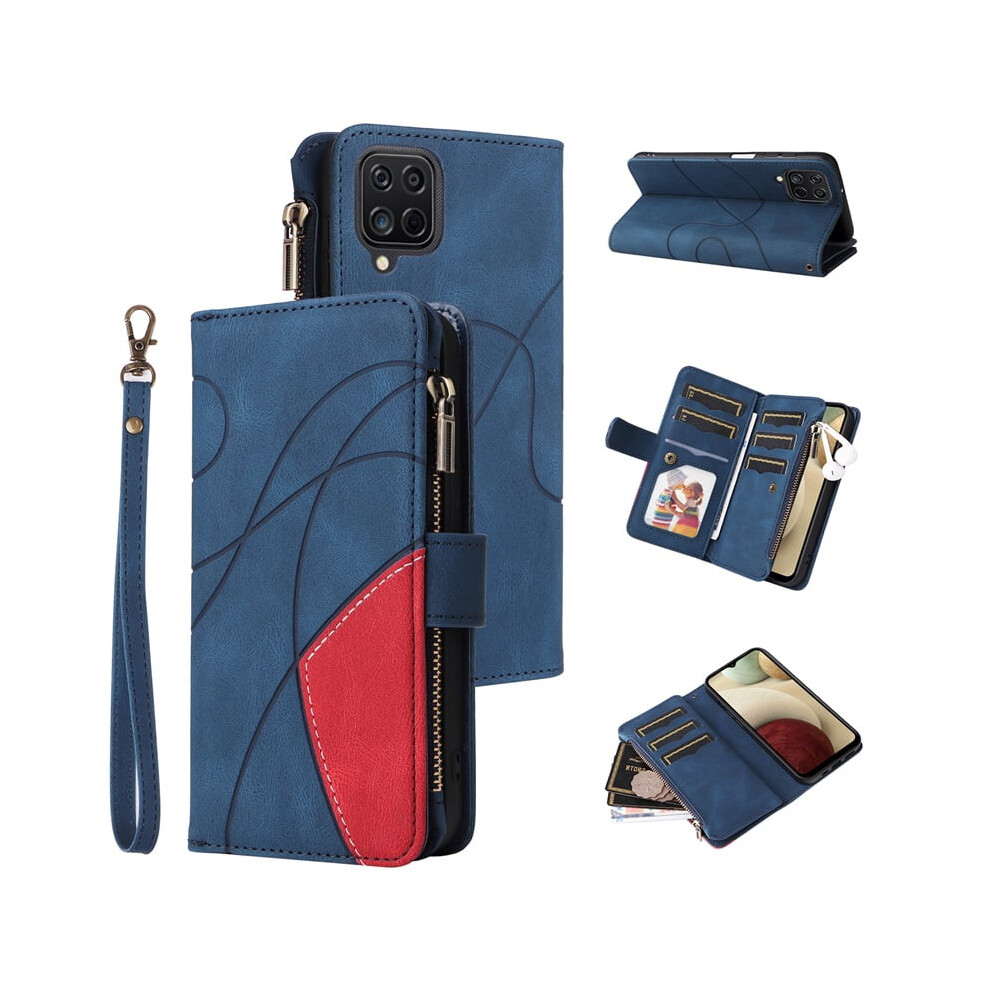 Samsung Galaxy A12 5G Wallet Case Magnetic Pu Leather Blue 939152696314