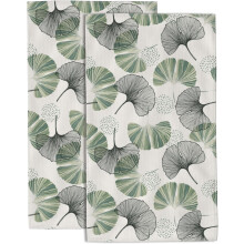 Ginkgo Leaf Hand Towel Pack 2 pcs 14x28 in
