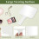 Hand Mirror with Handle White 6.3 x 11 Inches 3