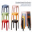 Bkn Stackable Round Nesting Stools Plastic Shower Stool 6PCS 1