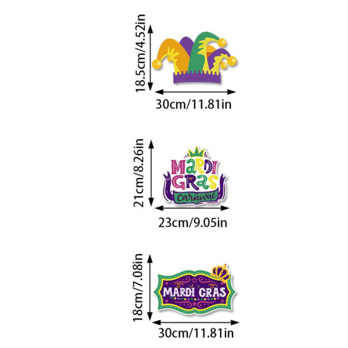 Willkommens-Mardi-Gras-Schilddekorationen (2 Stück) 2