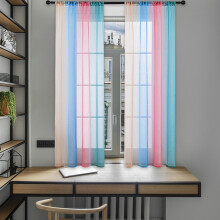 Rainbow Sheer Voile Curtain 4.6 x 5.3 ft
