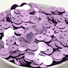 Lantejoulas planas redondas soltas de 5 mm, 6 mm, 8 mm, 10 mm e 12 mm para costura e casamento - 2000 peças - Rosa