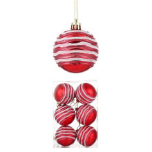 Red Shatterproof Christmas Balls 2.36 Inch 6 Pack