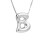 Bubble Letter Necklace Silver Gold Initial Pendant 1