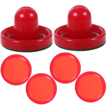 Red Air Hockey Pucks Replacement Set 8 Pieces