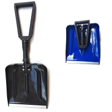 Folding Snow Shovel with D-Grip & Aluminum Edge – Ergonomic, Compatible with Car/Truck/RV