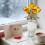 Crystal Red Rose Bouquet in Vase - Romantic Desktop Decor 1