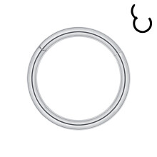 1 ks nerezové ocelové septum kroužky náušnice do chrupavky piercing do nosu šperky-stříbro-20g10mm