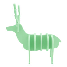Juego de posavasos de silicona con diseño de alce para armar de JINGT - Resistente al calor, antideslizante y con estilo. Es verde.