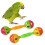 Bell Bird Toy Plastic Dual Ball Interactive Toy for Parrot 8