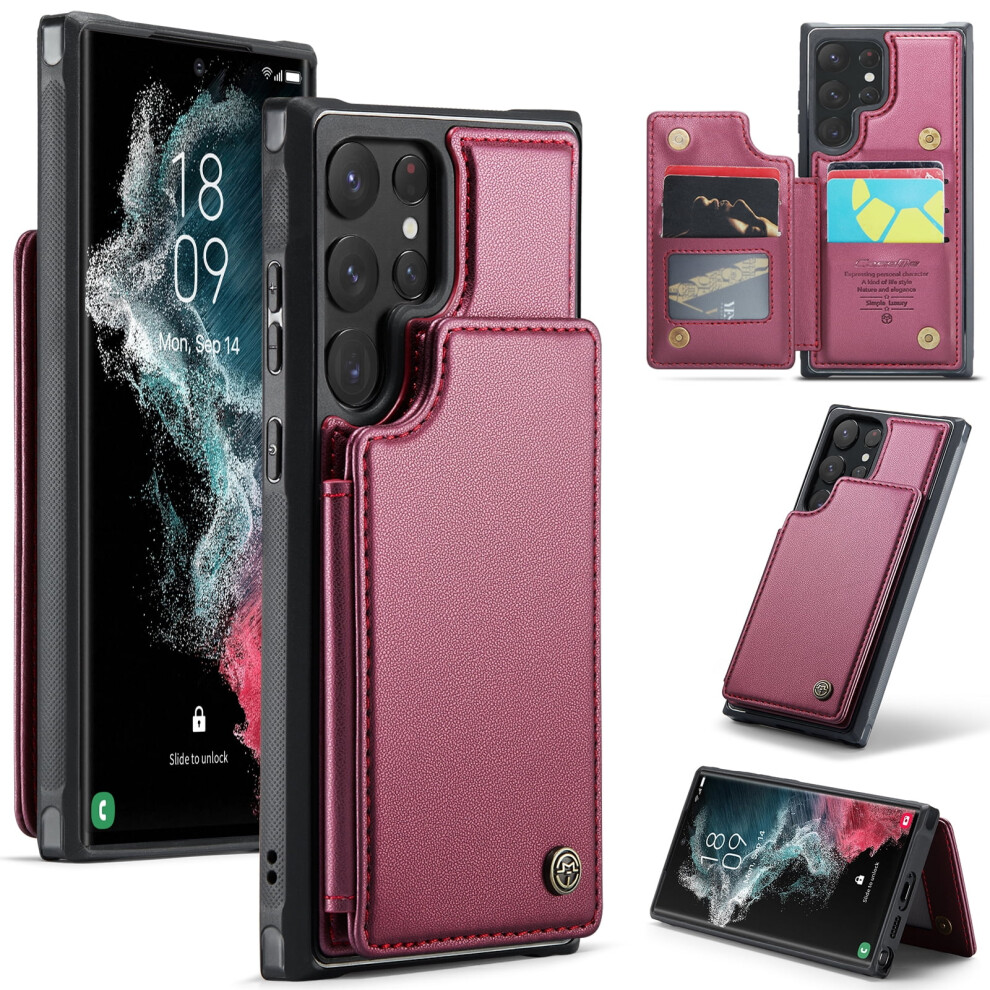 Caseme Leather Wallet Case For Samsung S22 Ultra With Rfid 974856076383